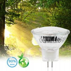 LUMILED 10x LED žarnica MR11 2,5W = 20W 220lm 3000K Topla bela 120° 230V