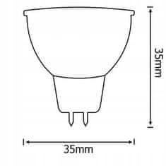 LUMILED 10x LED žarnica MR11 2,5W = 20W 220lm 3000K Topla bela 120° 230V