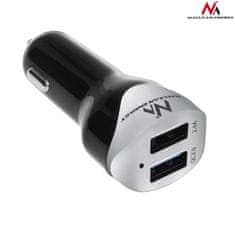 Maclean avtomobilski polnilec max4.8a 2xusb maclean energy mce157 qualcomm quick charge qc 3.0 plus kabel 1.5m srebrn