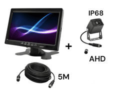Avtomobilski monitor LCD 7 palcev 12/24v kabel 5m in kamera za vzvratno vožnjo 4pin ahd kit