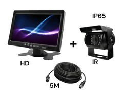 Avtomobilski monitor LCD 7 palcev 12/24v kabel 5m in kamera za vzvratno vožnjo 4pin set hd