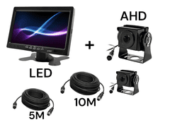 Avtomobilski monitor LCD 7 palcev 12/24V kabel 5m/10m in kamera za vzvratno vožnjo 4pin ahd kit