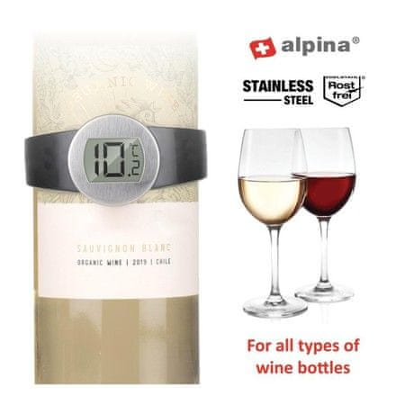 Alpina Termometer za vino Alpina ED-249530 Termometer za vino za steklenico