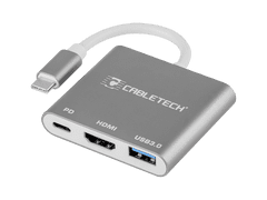 shumee Adapterski konektor Cabletech vtič tipa C - USB 3.0 HDMI 2.0 tip C vtičnica