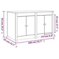 Vidaxl Zunanja kuhinjska omarica 106x55x64 cm trden les douglas