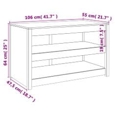 Vidaxl Zunanja kuhinjska omarica 106x55x64 cm trden les douglas jelke