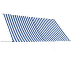 Vidaxl Zložljiva tenda 300x150 cm modre in bele barve