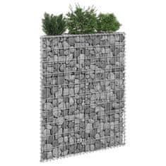 Vidaxl Trapezna visoka greda gabion pocinkano jeklo 180x30x10 cm