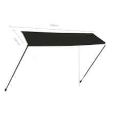 Vidaxl Zložljiva tenda z LED lučmi 350x150 cm antracitna