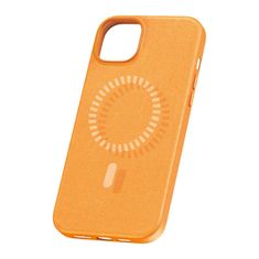 NEW Magnetno ohišje za telefon iPhone 15 Pro Baseus Fauxther Series (oranžno)