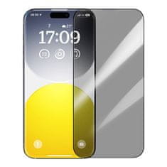BASEUS Sapphire iPhone 15 Pro zasebnost kaljeno steklo