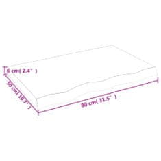 shumee Mizna plošča 80x50x(2-6) cm neobdelana trdna hrastovina