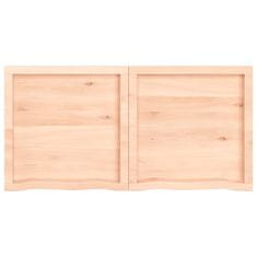 Vidaxl Kopalniški pult 120x60x(2-4) cm neobdelan trden les