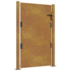 Vidaxl Vrtna vrata 105x130 cm corten jeklo