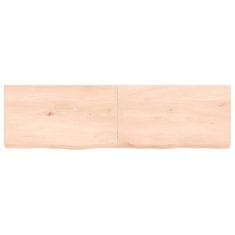 Greatstore Mizna plošča 140x40x(2-6) cm neobdelana trdna hrastovina