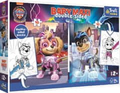 Trefl Dvostranska sestavljanka Paw Patrol: Pasji junaki BABY MAXI 2x10 kosov