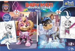 Trefl Dvostranska sestavljanka Paw Patrol: Pasji junaki BABY MAXI 2x10 kosov