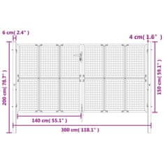 Vidaxl Vrtna vrata antracitna 300x200 cm jeklo