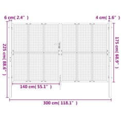 Vidaxl Vrtna vrata antracitna 300x175 cm jeklo