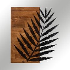 Wallity Dekorativni leseni stenski pribor, Leaf3 Metal Decor