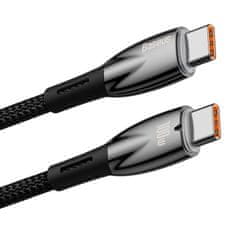 BASEUS Kabel USB-C za USB-C Baseus Glimmer Series, 100 W, 1 m (črn)