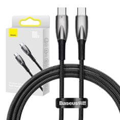 BASEUS Kabel USB-C za USB-C Baseus Glimmer Series, 100 W, 1 m (črn)