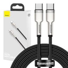 BASEUS Kabel USB-C do USB-C Baseus Cafule, 100 W, 2 m (črn)