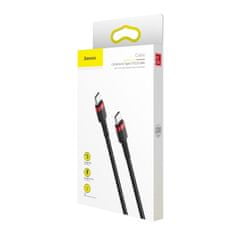 BASEUS Kabel USB-C PD Baseus Cafule PD 2.0 QC 3.0 60W 1m (črno-rdeč)