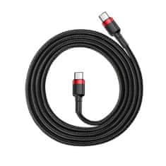 BASEUS Kabel USB-C na USB-C PD Cafule PD 2.0 QC 3.0 60W 2m (črno/rdeče)