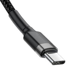 BASEUS Baseus Cafule PD2.0 60W bliskovito polnjenje USB za Type-C kabel (20V 3A) 2m siva+črna