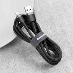 BASEUS Baseus Cafule USB-C kabel 2A 3m (črna+siva)