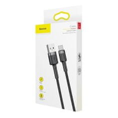 BASEUS Kabel USB na USB-C Cafule 3A 1m (sivo/črno)