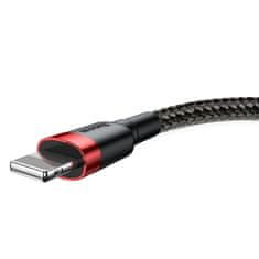 BASEUS Baseus Cafule USB Lightning kabel 2,4A 0,5 m (rdeča + črna)