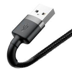 BASEUS Baseus Cafule USB Lightning kabel 2,4A 0,5 m (siva + črna)