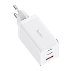 BASEUS Stenski polnilec Baseus GaN5 Pro 2xUSB-C + USB, 65W (bela)