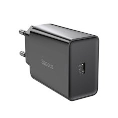 BASEUS Baseus Speed Mini hitri polnilec, USB-C, PD, 3A, 20W (črn)