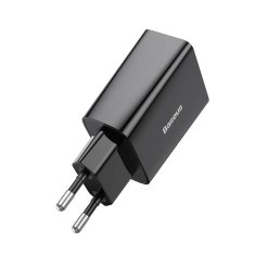 BASEUS Baseus Speed Mini hitri polnilec, USB-C, PD, 3A, 20W (črn)