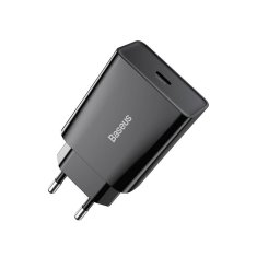 BASEUS Baseus Speed Mini hitri polnilec, USB-C, PD, 3A, 20W (črn)