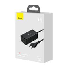 BASEUS Stenski polnilec Baseus GaN5 Pro 2xUSB-C + USB + HDMI, 67 W (črn)