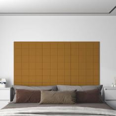 Vidaxl Stenski paneli 12 kosov rjavi 60x15 cm žamet 1,08 m²