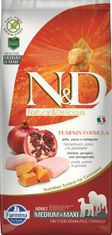 Farmina N&D dog PUMPKIN (GF) adult medium & maxi, chicken & granatno jabolko 12 kg granul za pse