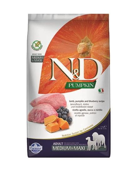 Farmina N&D dog PUMPKIN (GF) adult medium & maxi, jagnjetina & borovnica 2,5 kg granul za pse