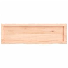 Vidaxl Kopalniški pult 100x30x(2-6) cm neobdelan trden les