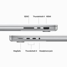 Apple MacBook Pro 14 prenosnik, M3 Pro, 18GB, SSD512GB, srebrna