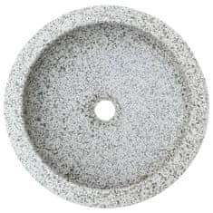 Vidaxl Nadpultni umivalnik siv okrogel Φ41x14 cm keramika