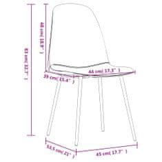 Vidaxl Jedilni stoli 4 kosi 45x53,5x83 črno umetno usnje