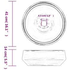 Vidaxl Nadpultni umivalnik siv okrogel Φ41x14 cm keramika