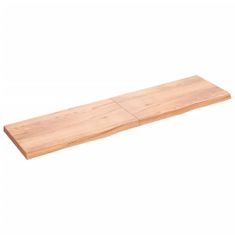 Vidaxl Kopalniški pult svetlo rjav 200x50x(2-6) cm obdelan trden les