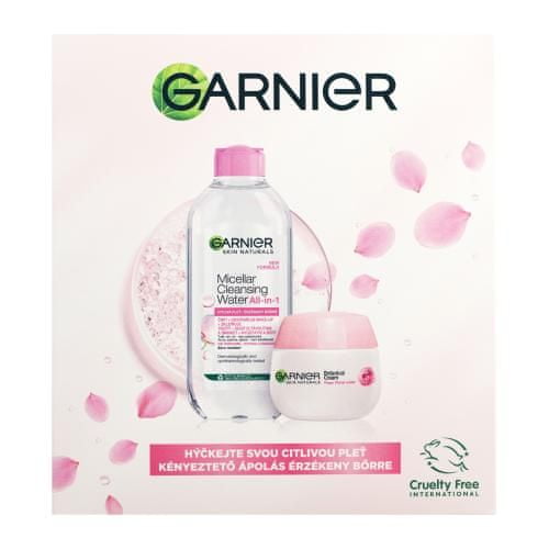 Garnier Skin Naturals Rose Cream Gift Set Set dnevna krema za obraz Skin Naturals Rose Cream 50 ml + micelarna vodica Skin Naturals Micellar Cleansing Water All-In-1 400 ml za ženske