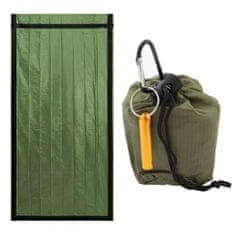 Northix Spalna vreča za nujne primere - 200 x 90 cm - zelena 